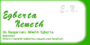 egberta nemeth business card