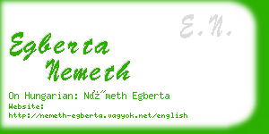 egberta nemeth business card